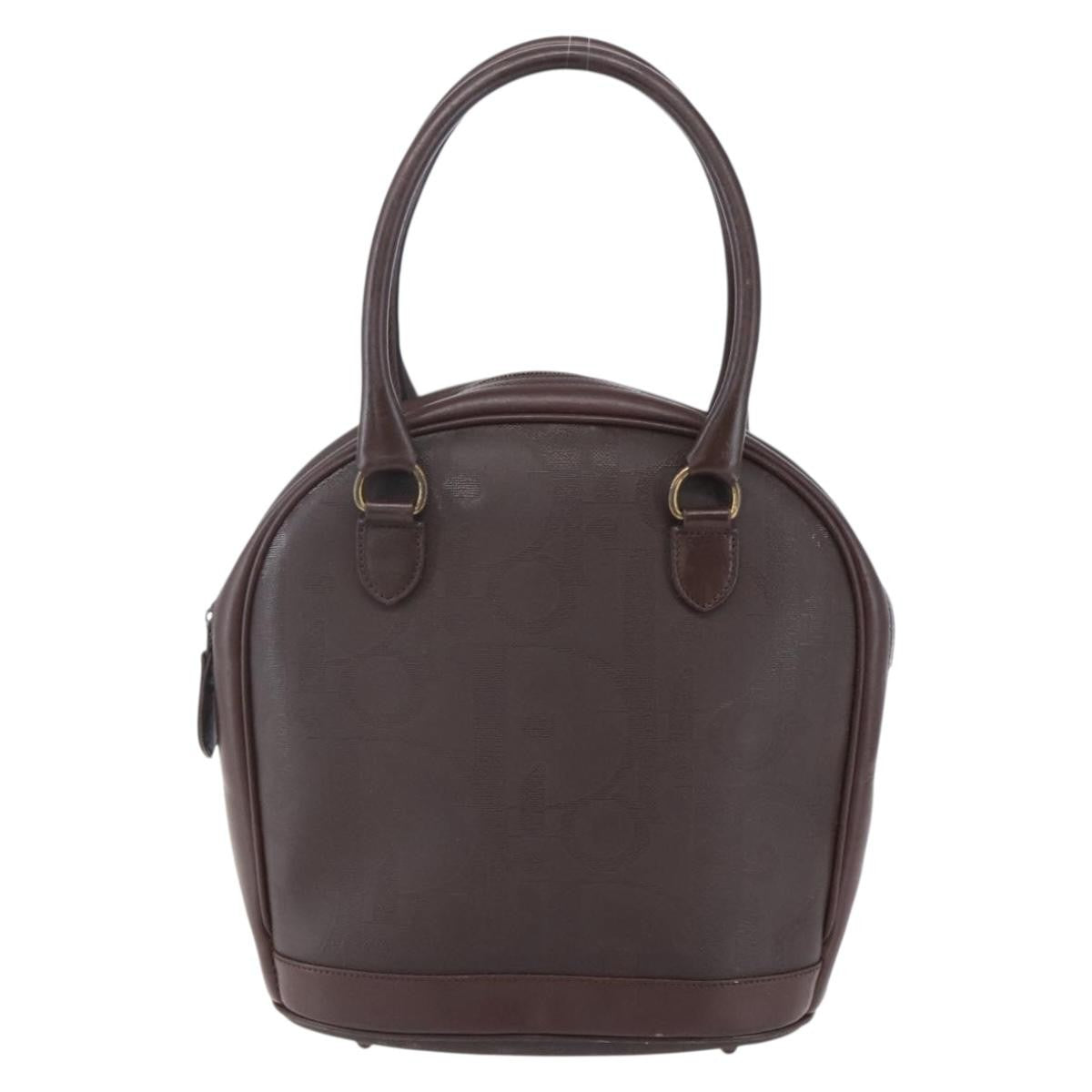 Christian Dior Vintage Trotter Handbag Canvas Brown Pvc Handbag (Pre-Owned)