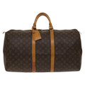 Louis Vuitton Keepall Bag Monogram Canvas Brown Canvas Travel Bag