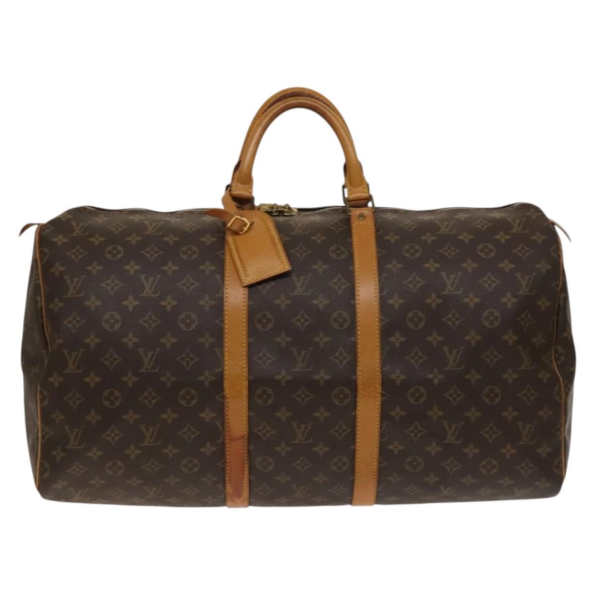 Louis Vuitton Keepall Bag Monogram Canvas Brown Canvas Travel Bag