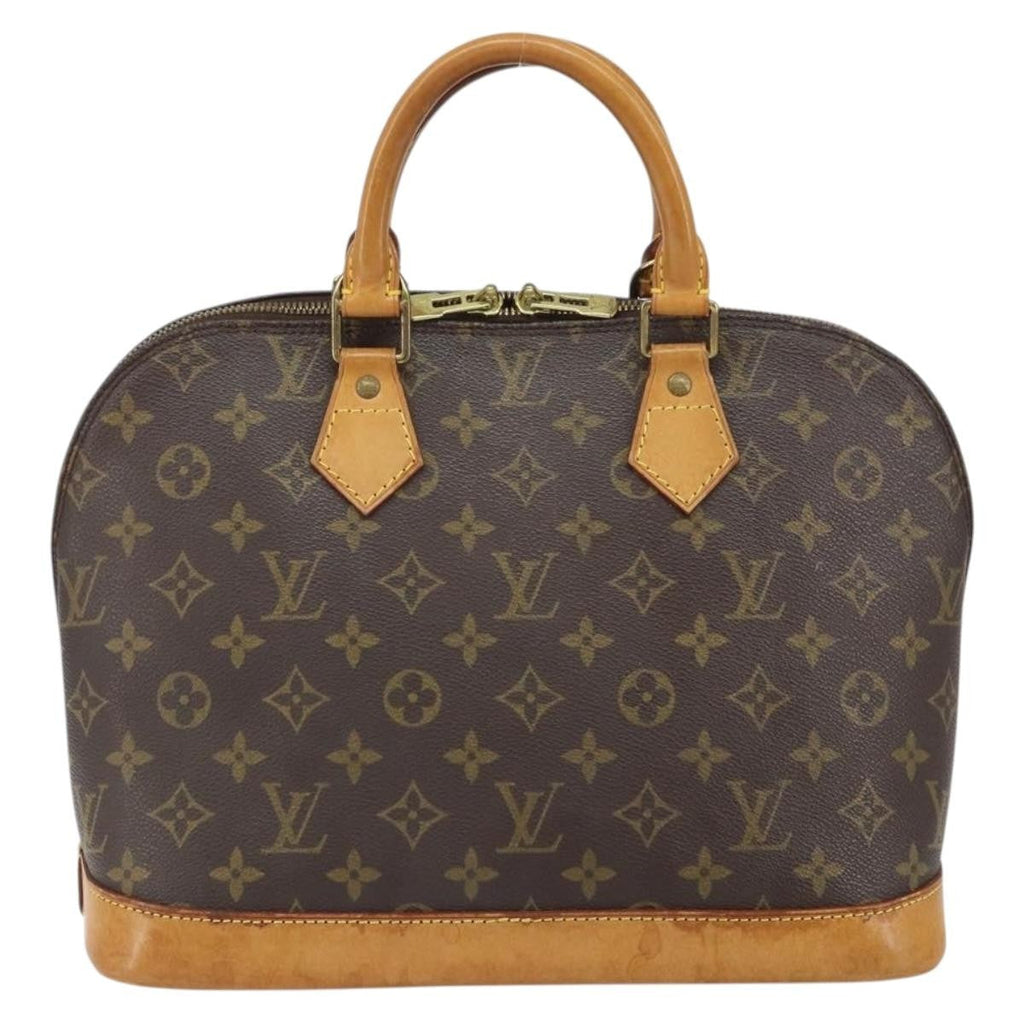 Louis Vuitton Alma Handbag Monogram Canvas Brown Canvas Handbag