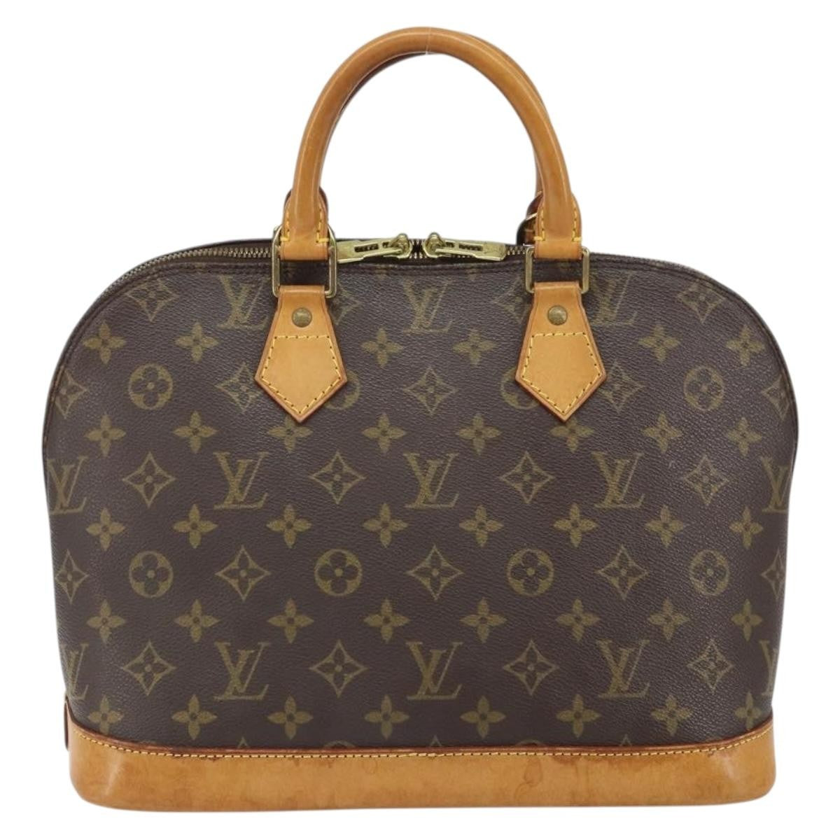 Louis Vuitton Alma Handbag Monogram Canvas Brown Canvas Handbag