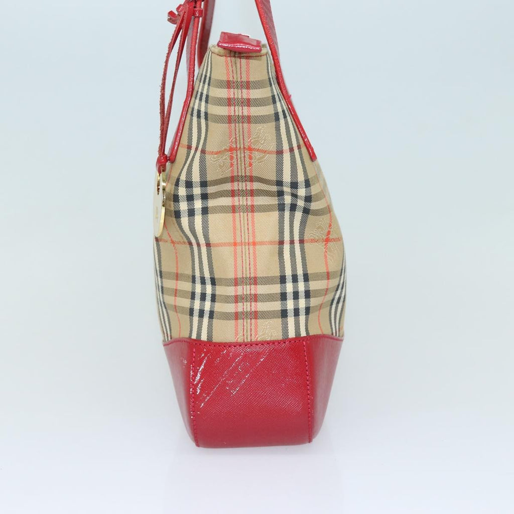 Burberry Nova Check Tote Canvas And Leather Beige Canvas Tote Bag