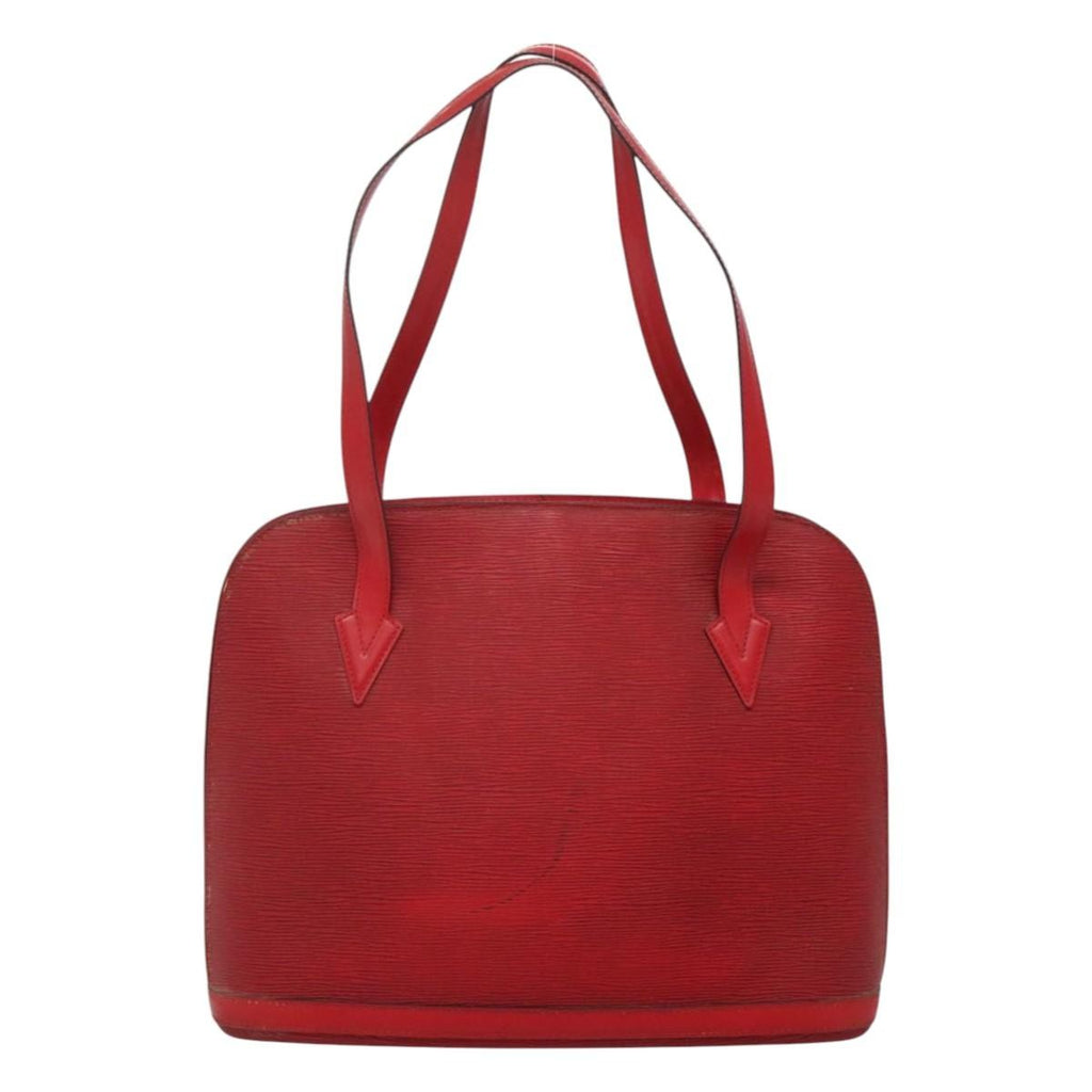 Louis Vuitton Lussac Handbag Epi Leather Red Leather Shoulder Bag