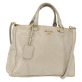 Prada Tote Vitello Daino Vitello Daino Beige Leather Handbag