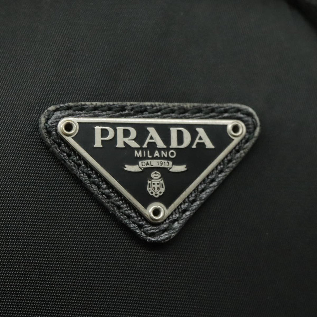 Prada Double Front Pocket Backpack Tessuto Black Nylon Backpack Bag