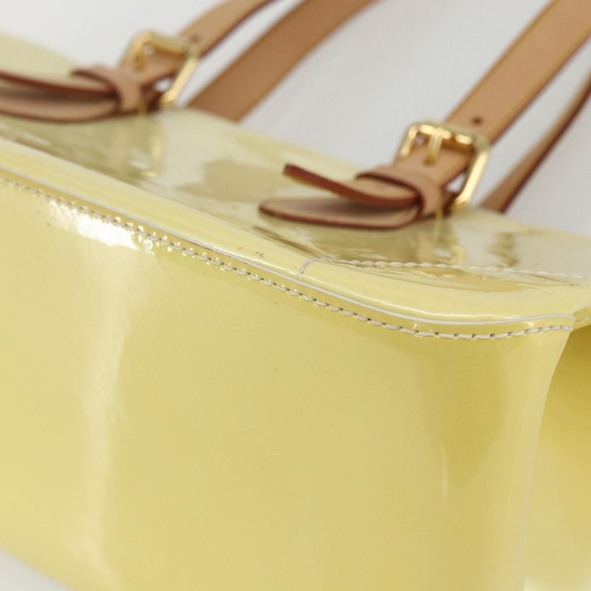 Louis Vuitton Rosewood Avenue Handbag Monogram Vernis Yellow Patent_Leather Handbag