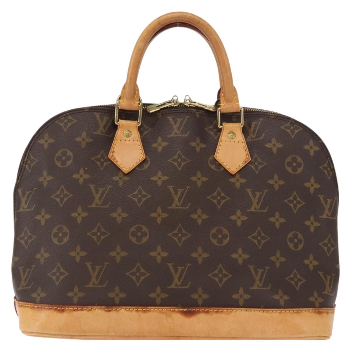 Louis Vuitton Alma Handbag Monogram Canvas Brown Canvas Handbag