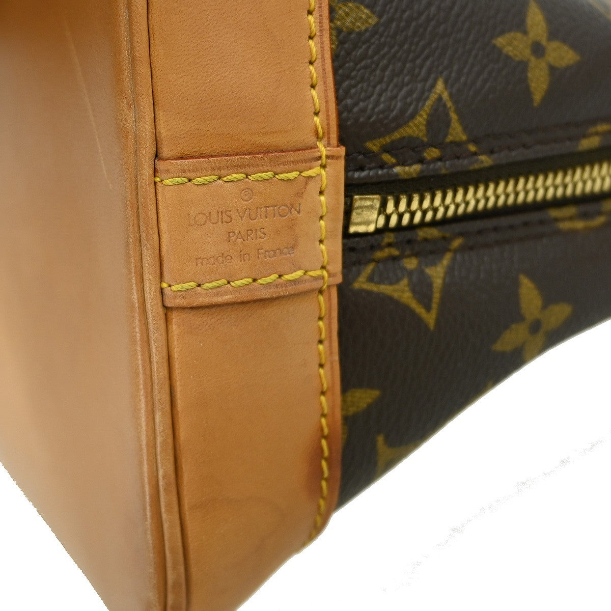 Louis Vuitton Alma Handbag Monogram Canvas Brown Canvas Handbag