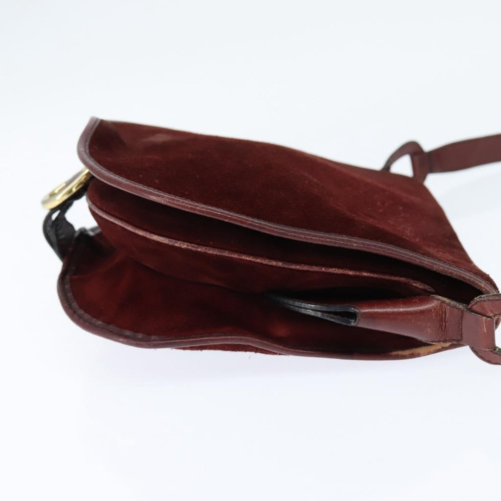 Balenciaga Shoulder Bag Suede Burgundy Suede Shoulder Bag
