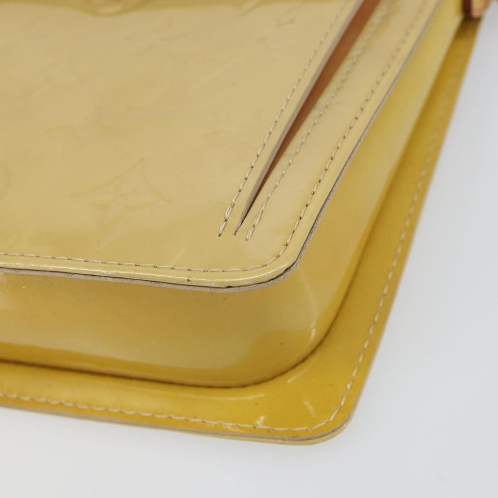 Louis Vuitton Mott Handbag Monogram Vernis Beige Patent_Leather Clutche & Pouche Bag