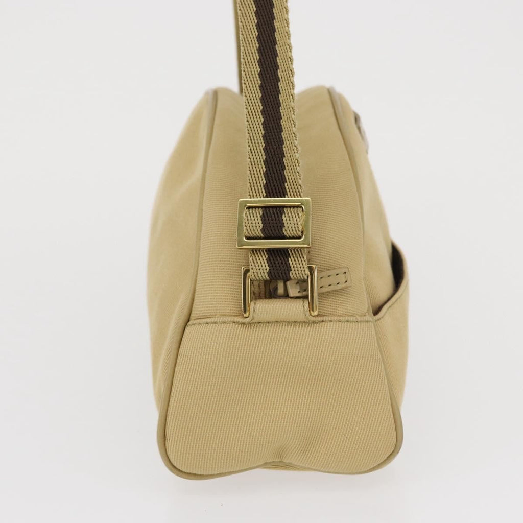 Gucci Vintage Shoulder Bag Canvas Beige Canvas Shoulder Bag Bag (Pre-Owned)