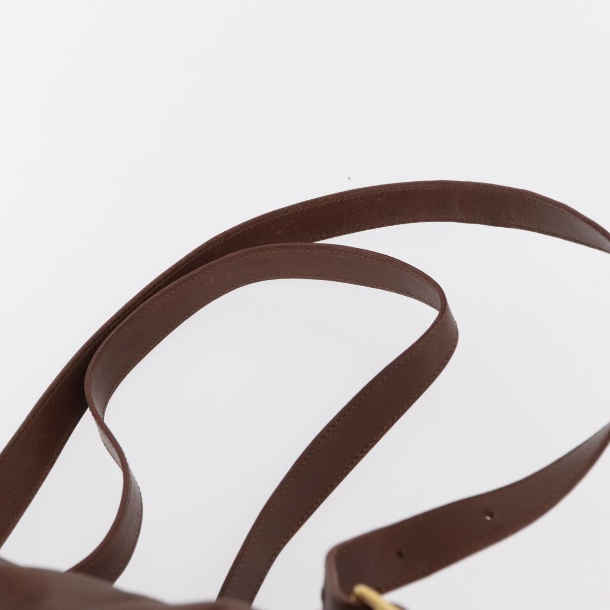 Gucci Vintage Bamboo Backpack Leather Brown Leather Backpack Bag (Pre-Owned)