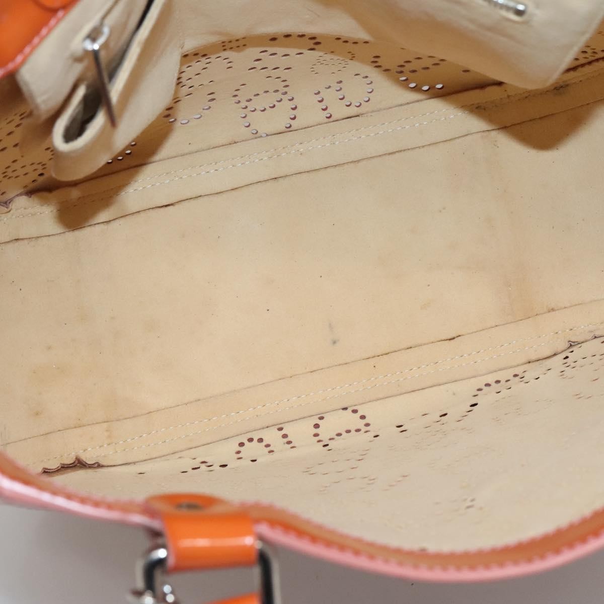 Chanel Cc No.5 Shopping Tote Perforated Patent Orange Patent_Leather Tote Bag Bag