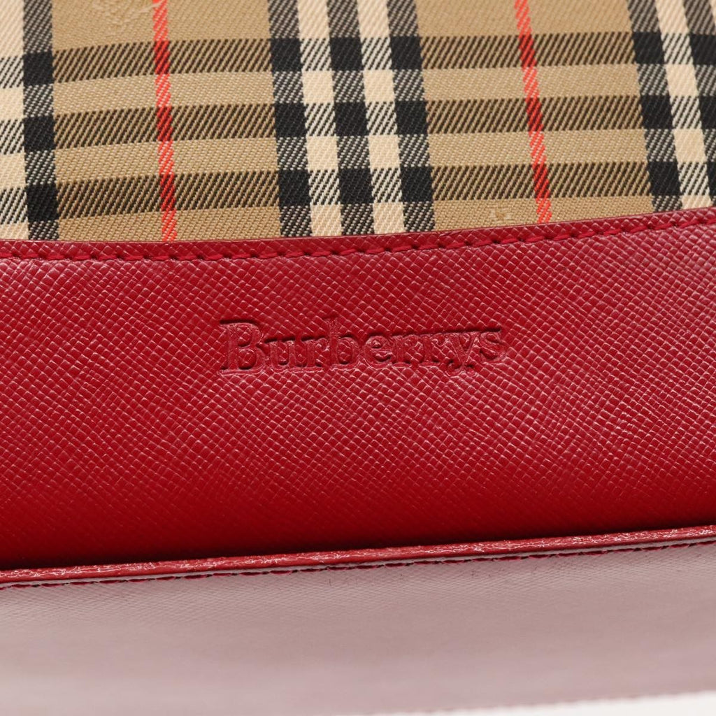 Burberry Nova Check Shoulder Bag Canvas And Leather Beige Canvas Shoulder Bag