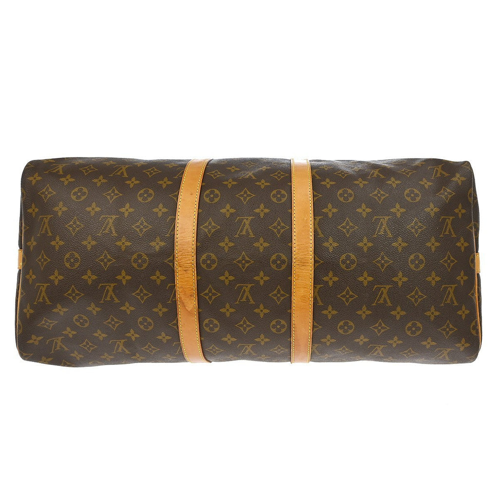 Louis Vuitton Keepall Bandouliere Bag Monogram Canvas Brown Canvas Travel Bag