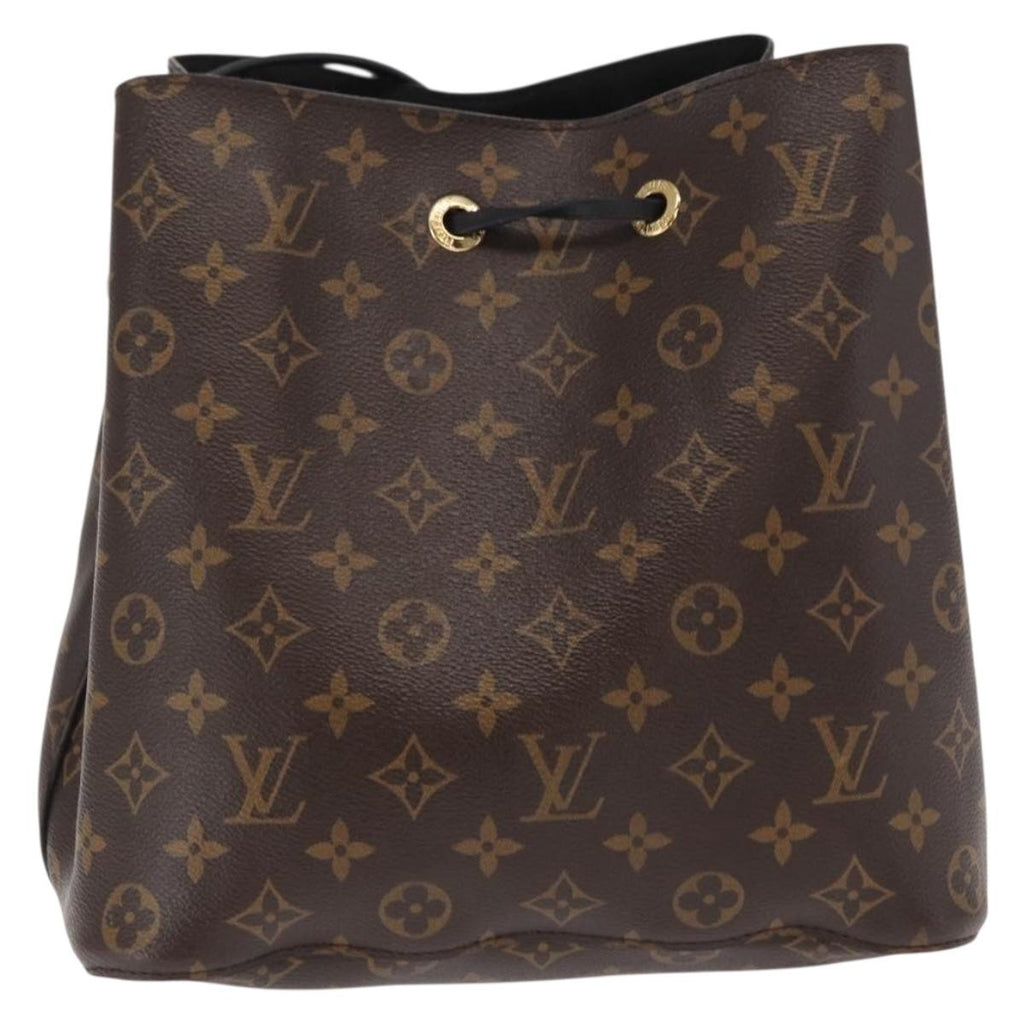 Louis Vuitton Neonoe Handbag Monogram Canvas Black Canvas Shoulder Bag