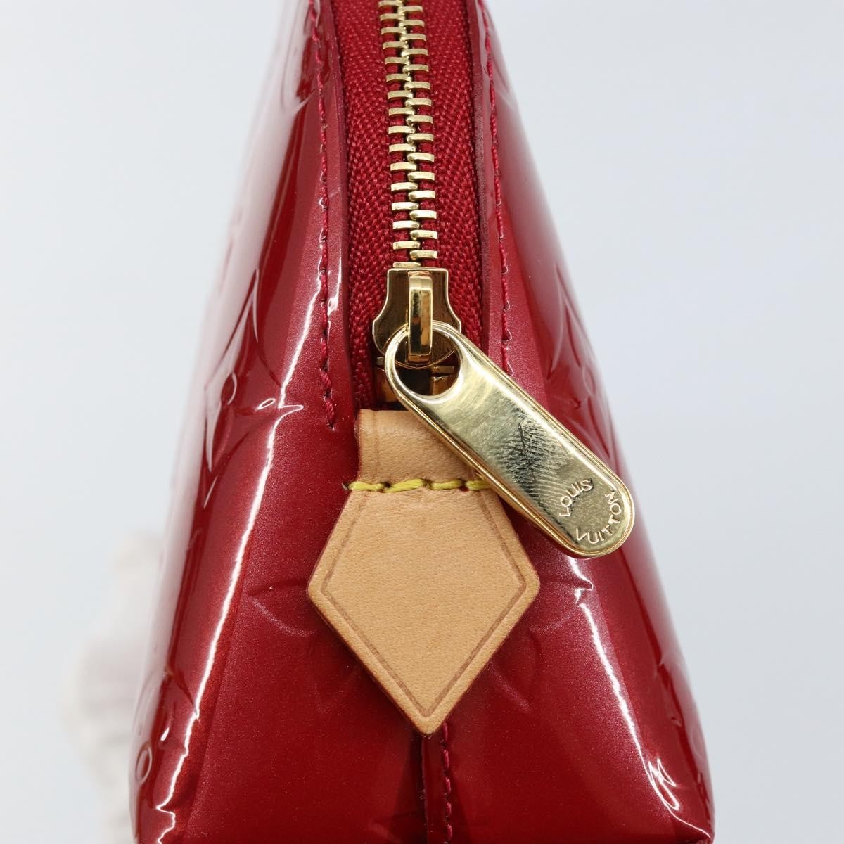 Louis Vuitton Cosmetic Pouch Limited Edition Monogram Vernis Rayures Red Patent_Leather Bag