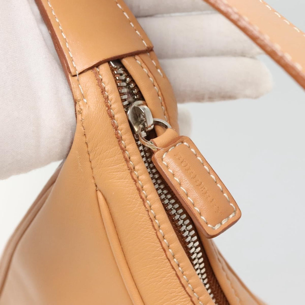 Burberry Shoulder Bag Leather Beige Leather Shoulder Bag