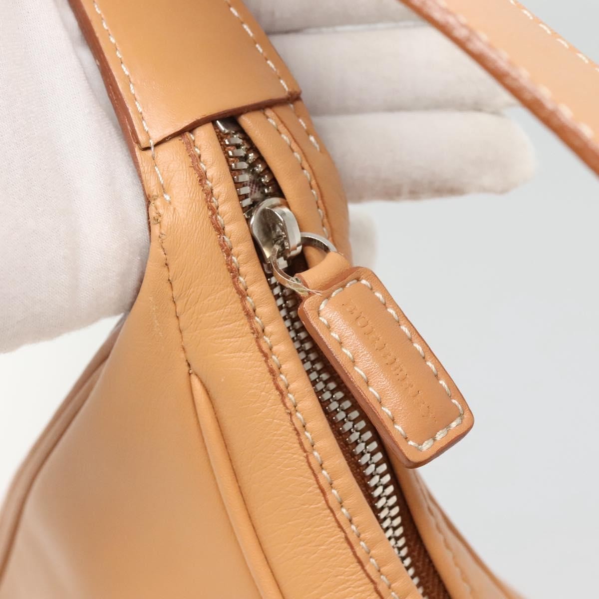 Burberry Shoulder Bag Leather Beige Leather Shoulder Bag