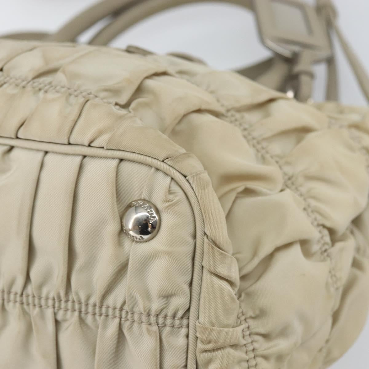 Prada Gaufre Convertible Tote Tessuto Beige Nylon Tote Bag Bag