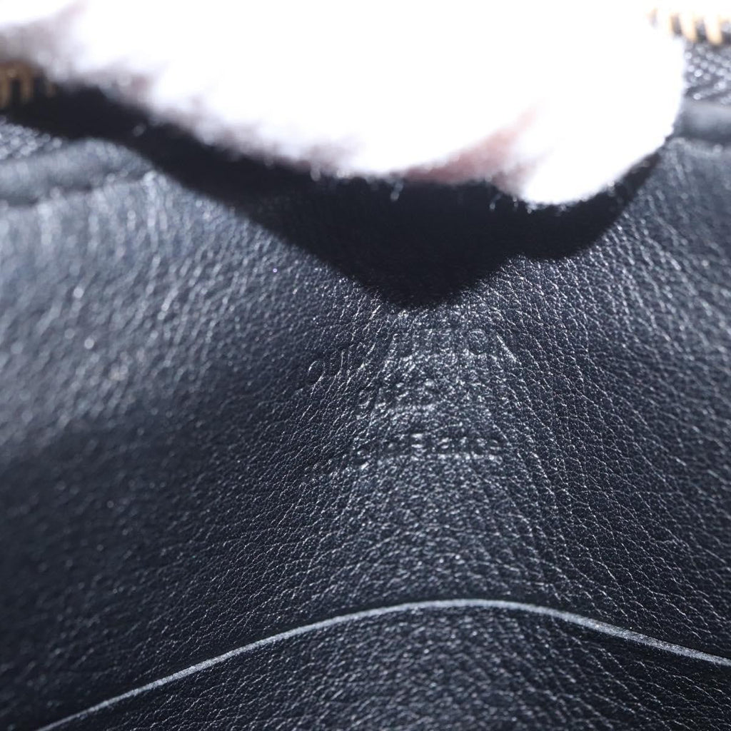 Louis Vuitton Selene Pochette Mahina Leather Black Leather Clutche & Pouche Bag