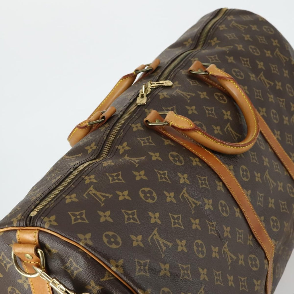 Louis Vuitton Keepall Bandouliere Bag Monogram Canvas Brown Canvas Travel Bag