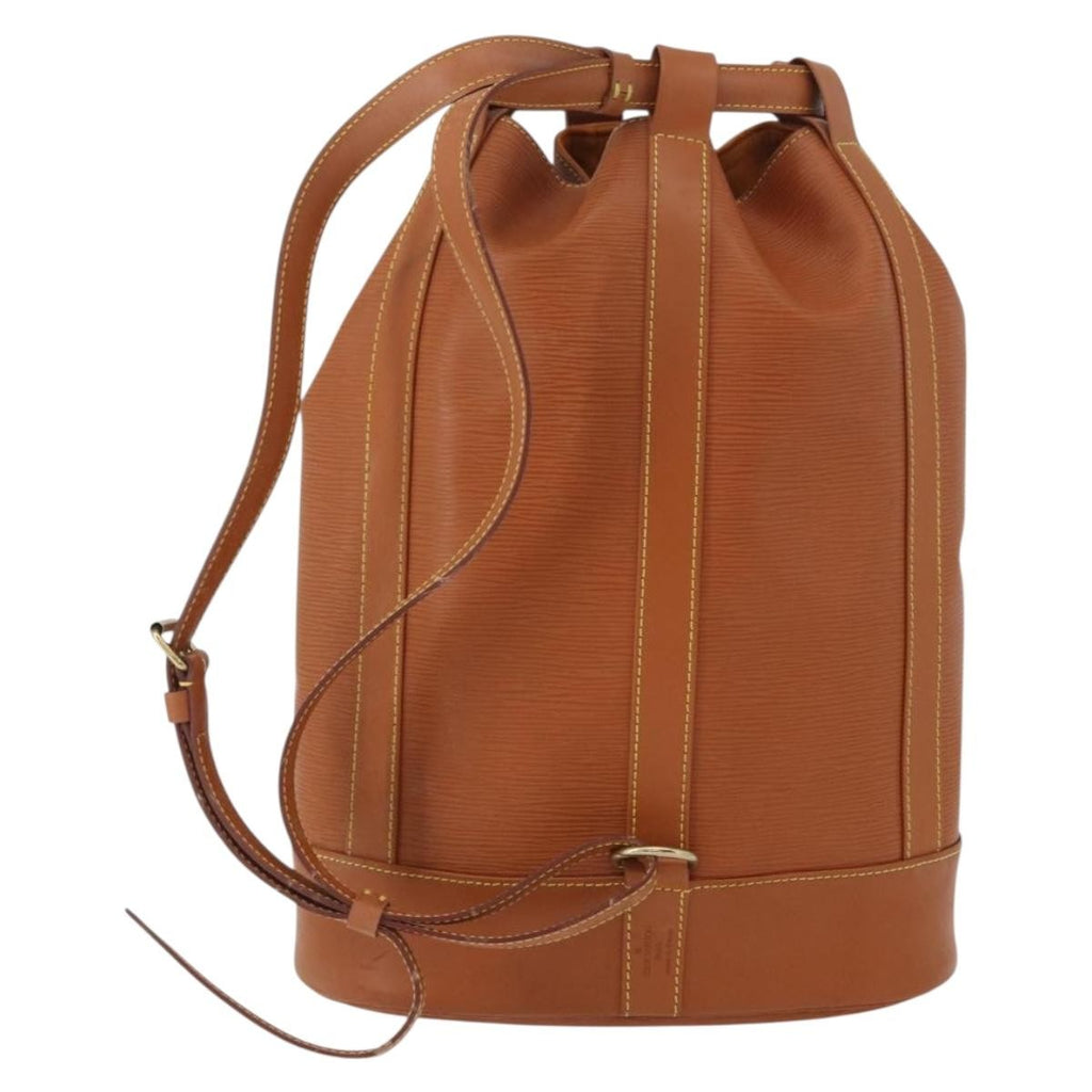 Louis Vuitton Randonnee Backpack Epi Leather Brown Leather Backpack Bag
