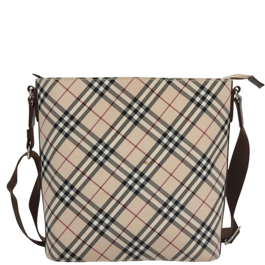 Burberry Nova Check Shoulder Bag Canvas Beige Canvas Shoulder Bag