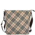 Burberry Nova Check Shoulder Bag Canvas Beige Canvas Shoulder Bag