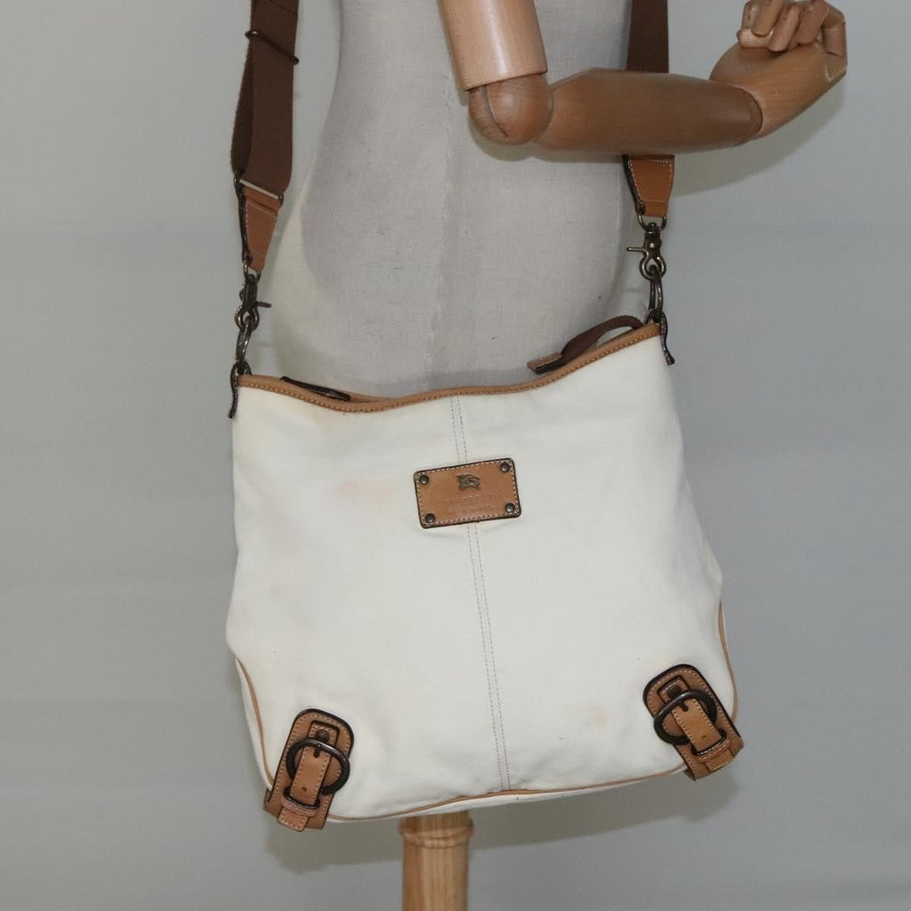 Burberry Blue Label Shoulder Bag Canvas White Canvas Shoulder Bag