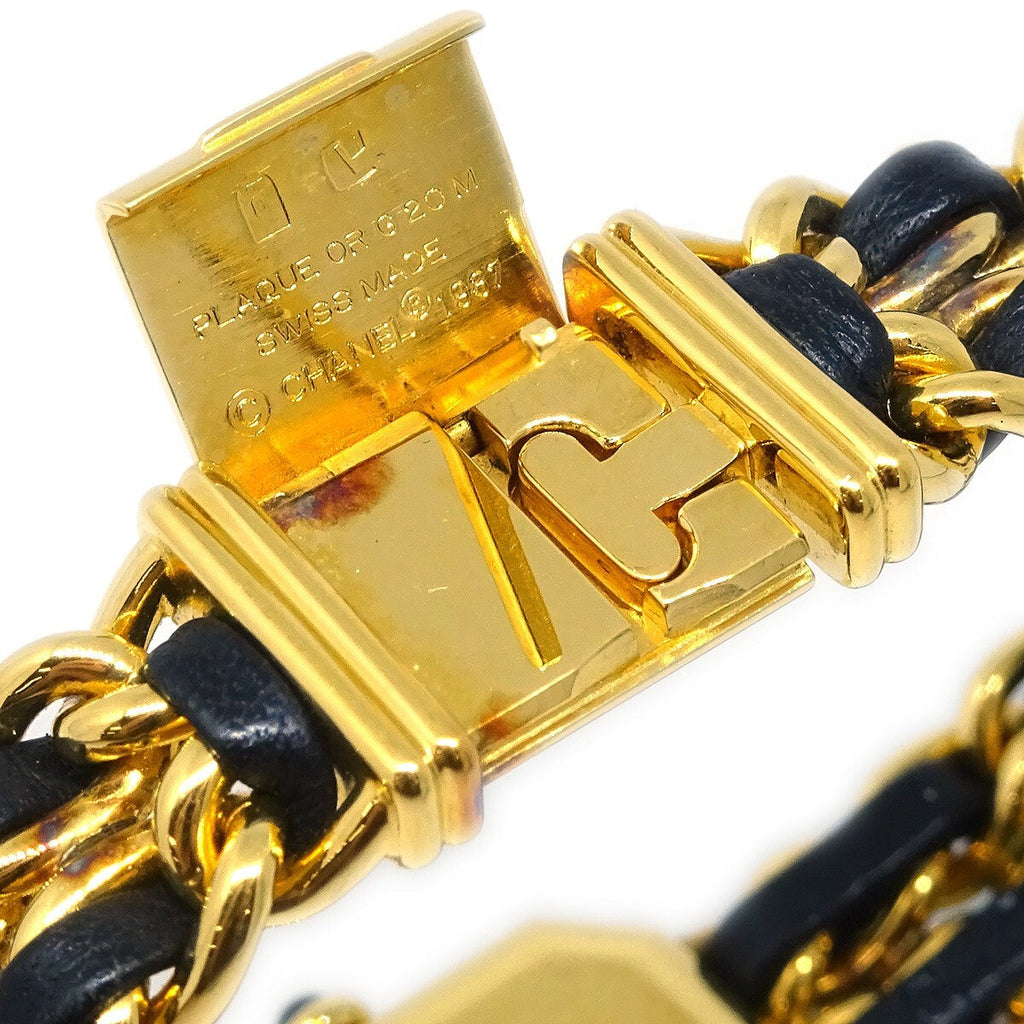 Chanel Premiere Rock Quartz Watch Plated Metal And Leather Watch