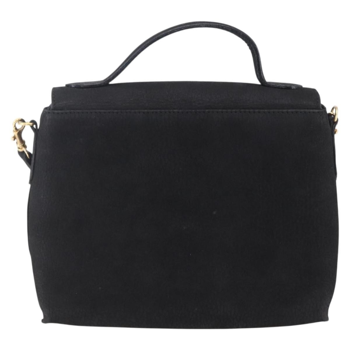 Celine Circle Logo Shoulder Bag Leather Black Leather Shoulder Bag Bag