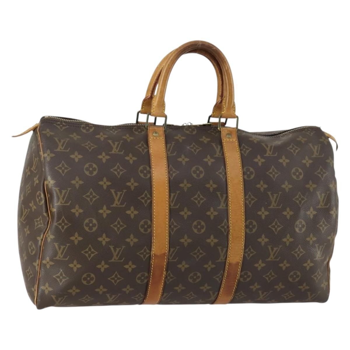 Louis Vuitton Keepall Bag Monogram Canvas Brown Canvas Travel Bag