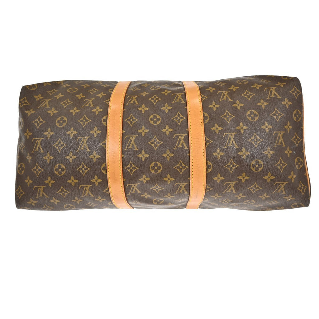 Louis Vuitton Keepall Bag Monogram Canvas Brown Canvas Travel Bag