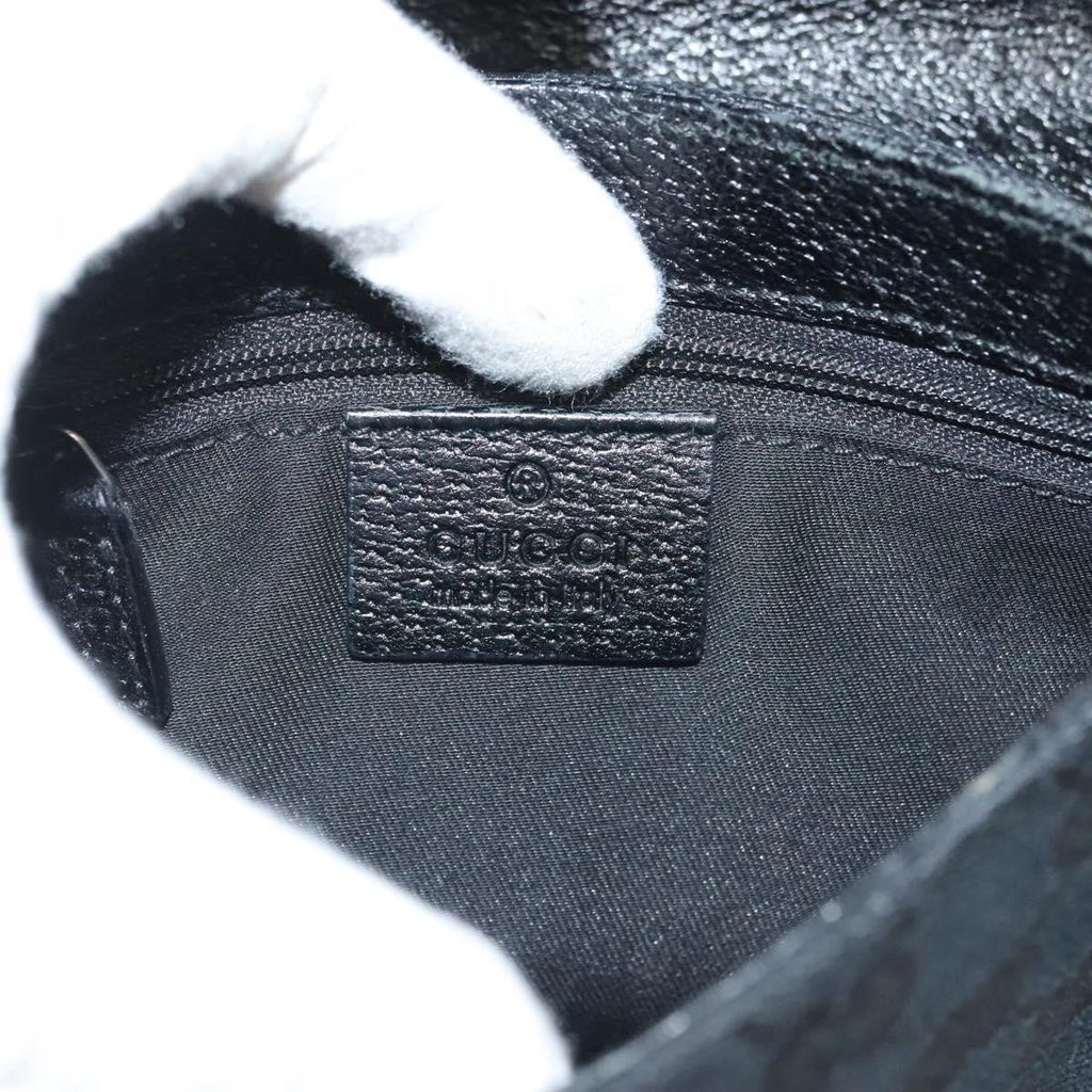 Gucci Buckle Belt Bag Gg Canvas Black Canvas Bag (Pre-Owned)