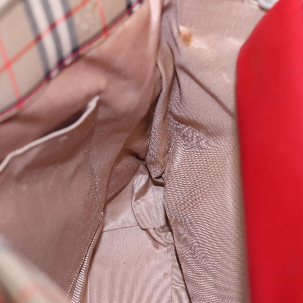 Burberry Nova Check Tote Canvas And Leather Beige Canvas Tote Bag