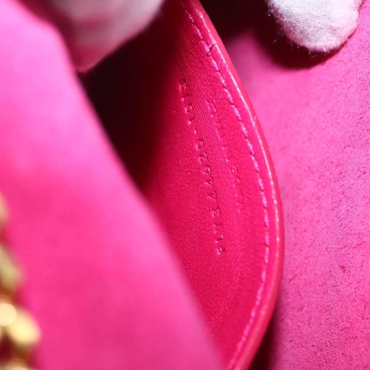 Saint Laurent Classic Monogram Crossbody Bag Grainy Leather Red Leather Clutche & Pouche Bag (Pre-Owned)