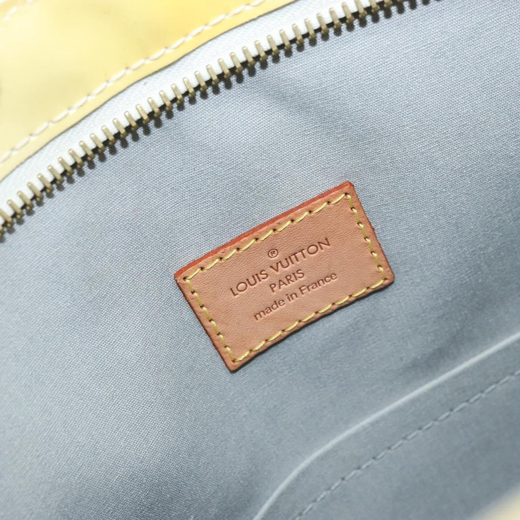 Louis Vuitton Brentwood Handbag Monogram Vernis Yellow Patent_Leather Tote Bag