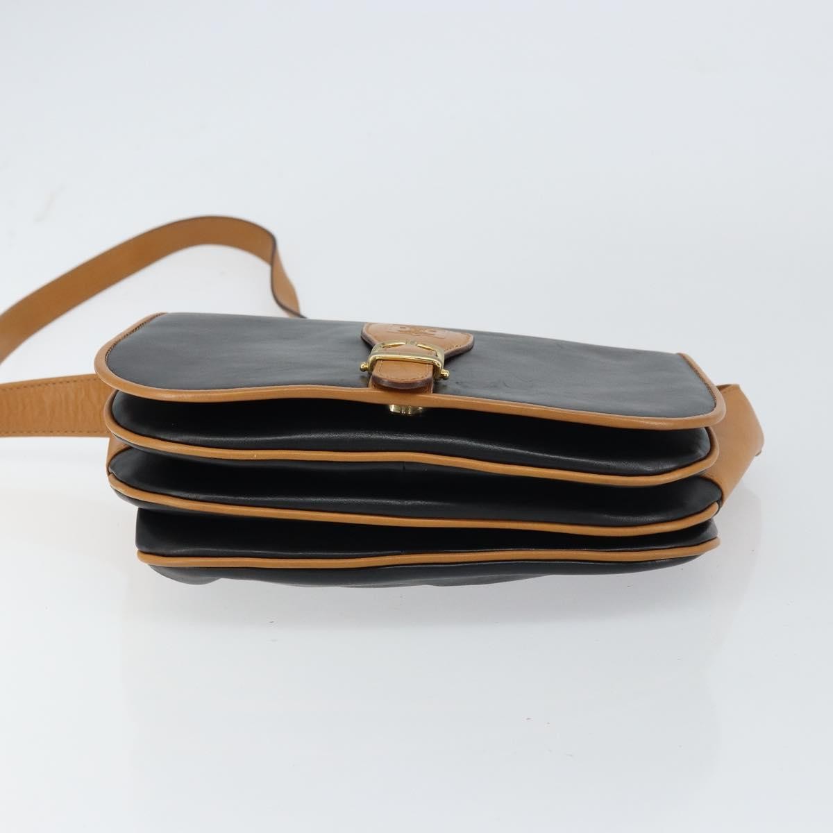 Celine Vintage Shoulder Bag Leather Black Leather Shoulder Bag Bag