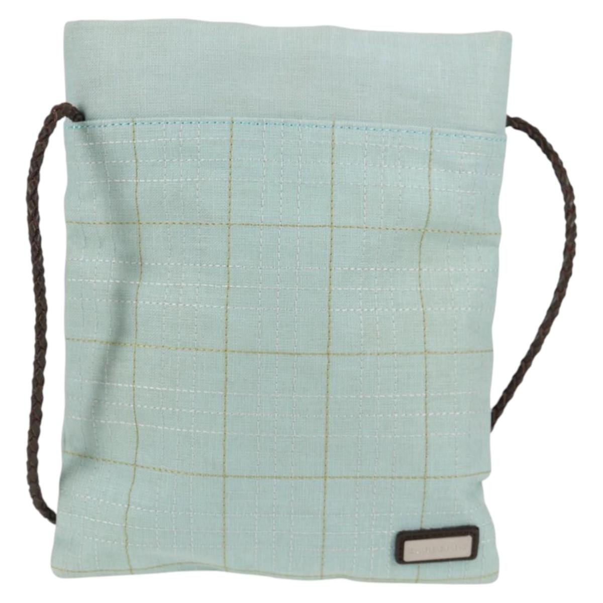 Burberry Vintage Shoulder Bag Canvas Blue Canvas Shoulder Bag