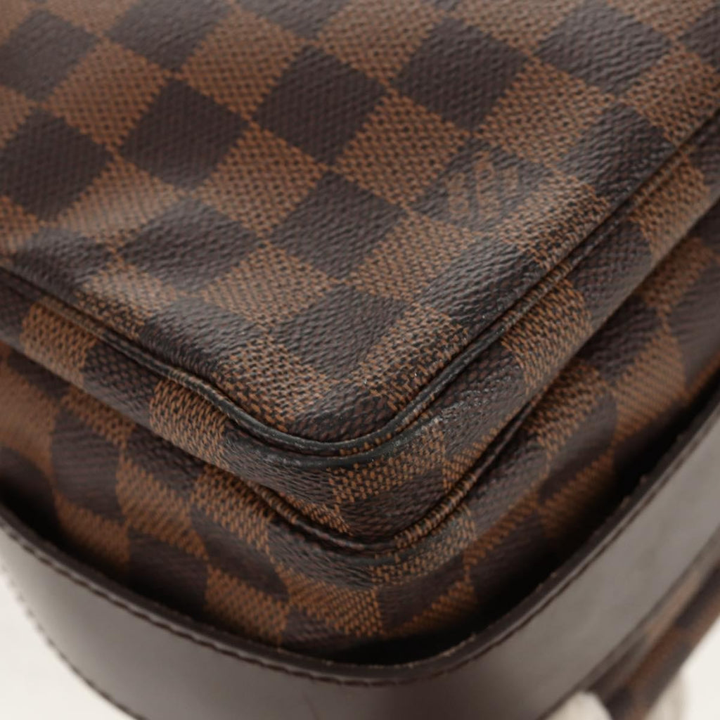 Louis Vuitton Naviglio Handbag Damier Brown Canvas Shoulder Bag