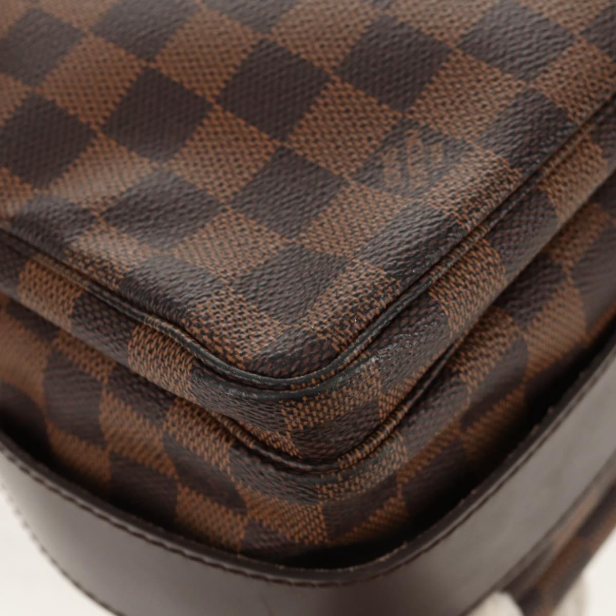 Louis Vuitton Naviglio Handbag Damier Brown Canvas Shoulder Bag