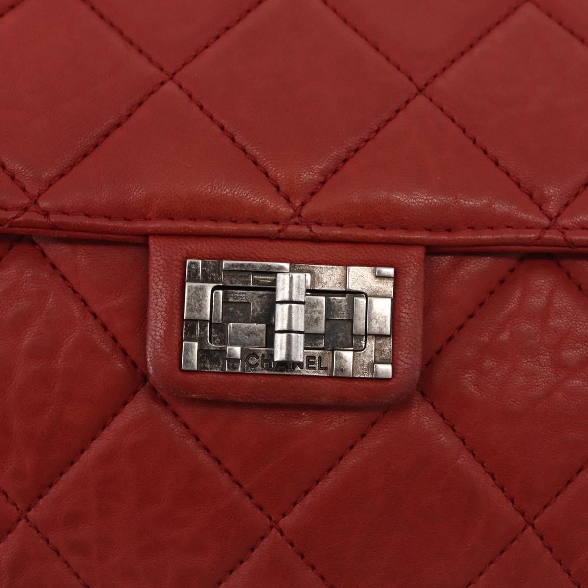 Chanel 2.55 Shoulder Bag Leather Red Leather Handbag
