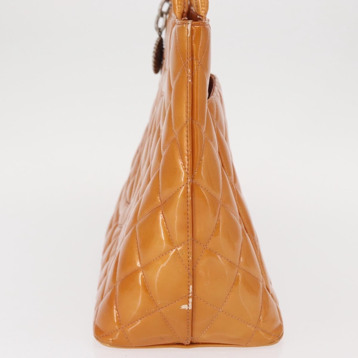 Chanel Medallion Tote Quilted Patent Beige Patent_Leather Tote Bag Bag