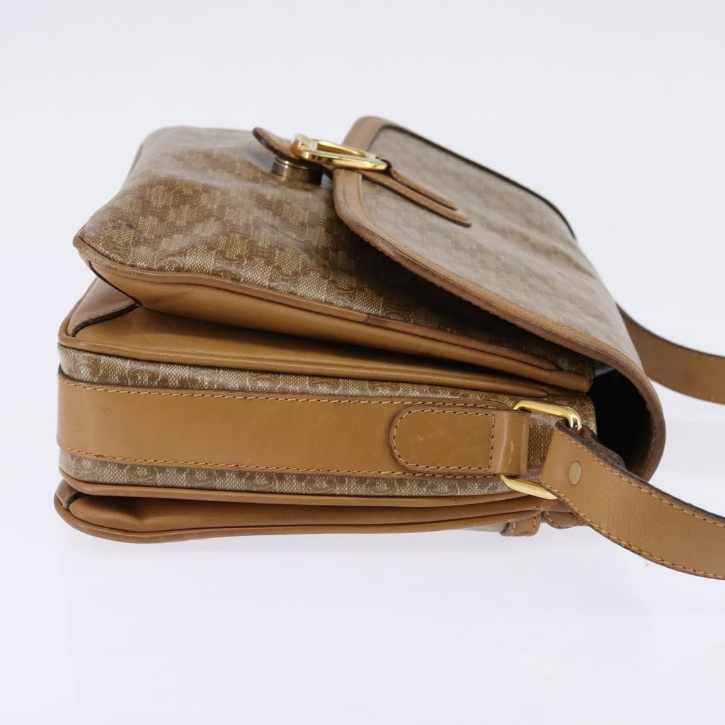 Celine Macadam Shoulder Bag Pvc Leather Beige Canvas Shoulder Bag Bag