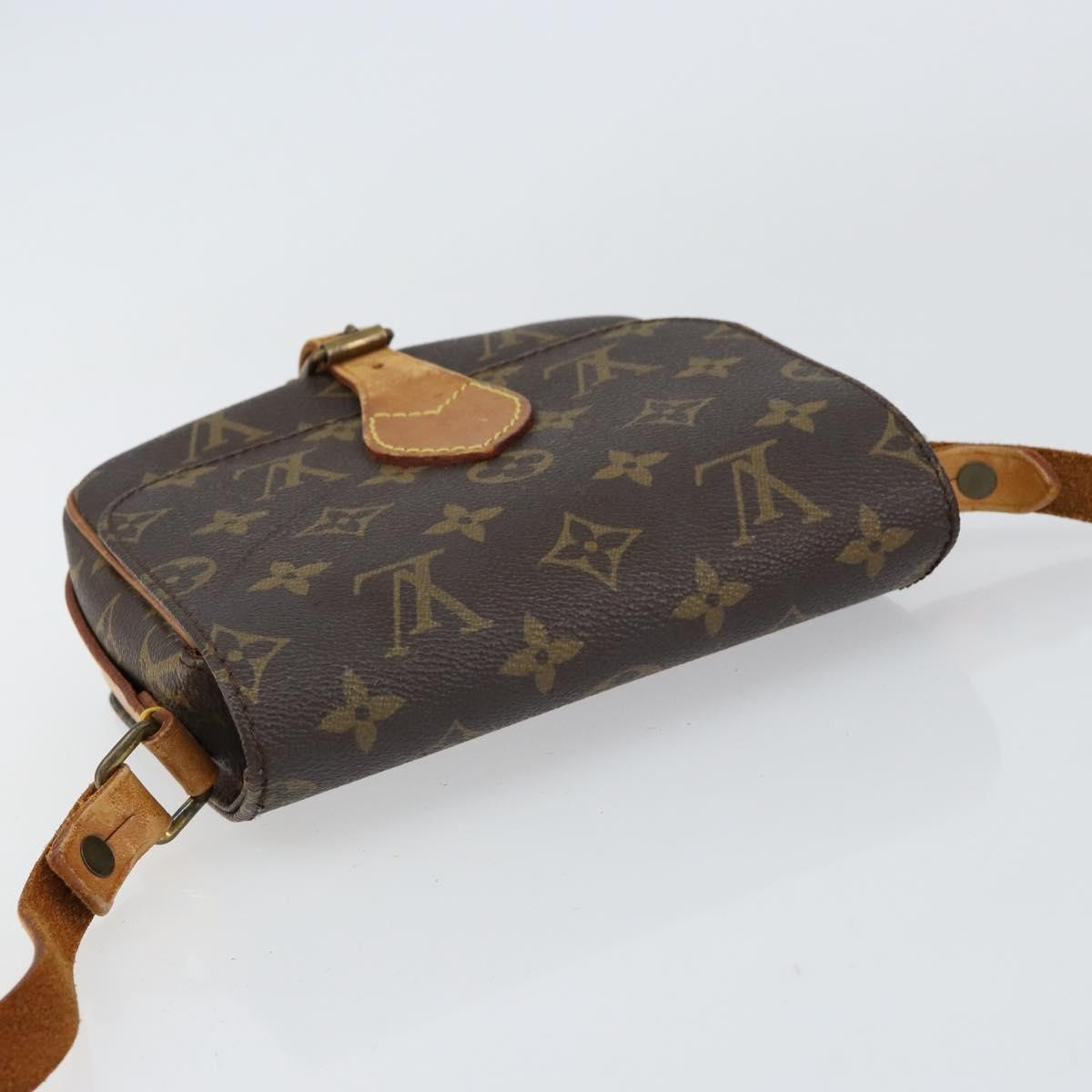Louis Vuitton Cartouchiere Handbag Monogram Canvas Brown Canvas Shoulder Bag
