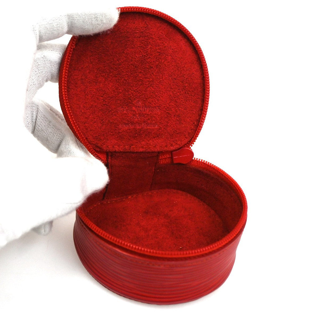 Louis Vuitton Ecrin Bijoux Jewelry Case Epi Leather Red Leather Clutche & Pouche Bag