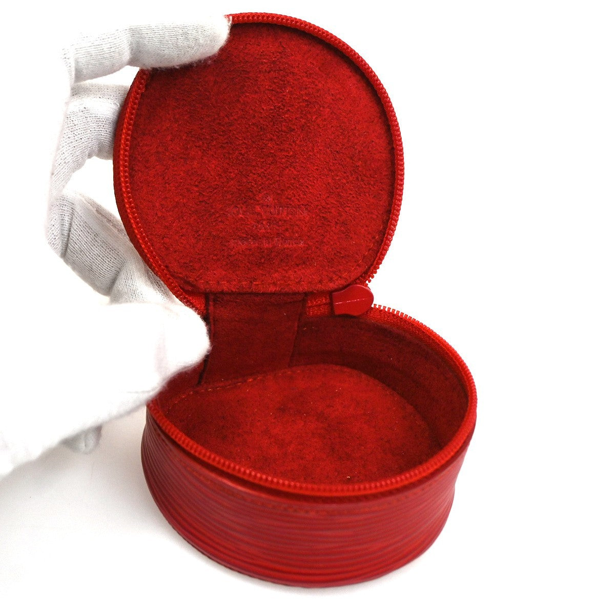 Louis Vuitton Ecrin Bijoux Jewelry Case Epi Leather Red Leather Clutche & Pouche Bag