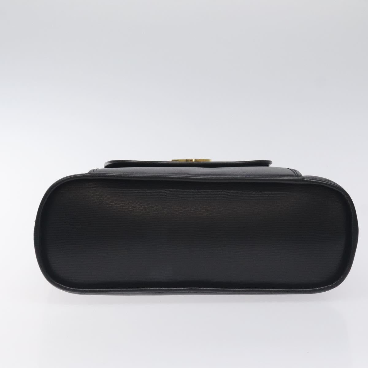 Celine Circle Logo Handbag Leather Black Leather Bag