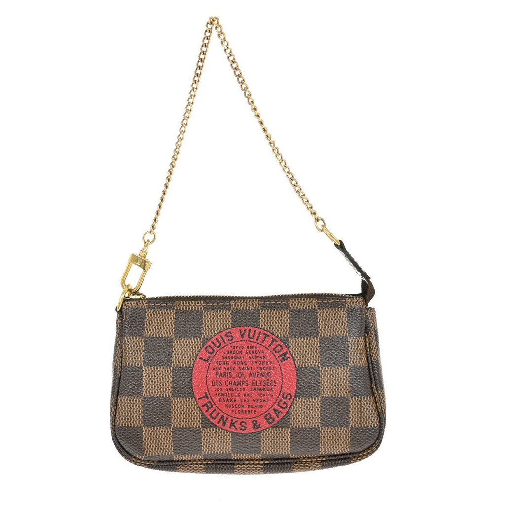 Louis Vuitton Mini Pochette Accessoires Damier Canvas Brown Canvas Clutche & Pouche Bag